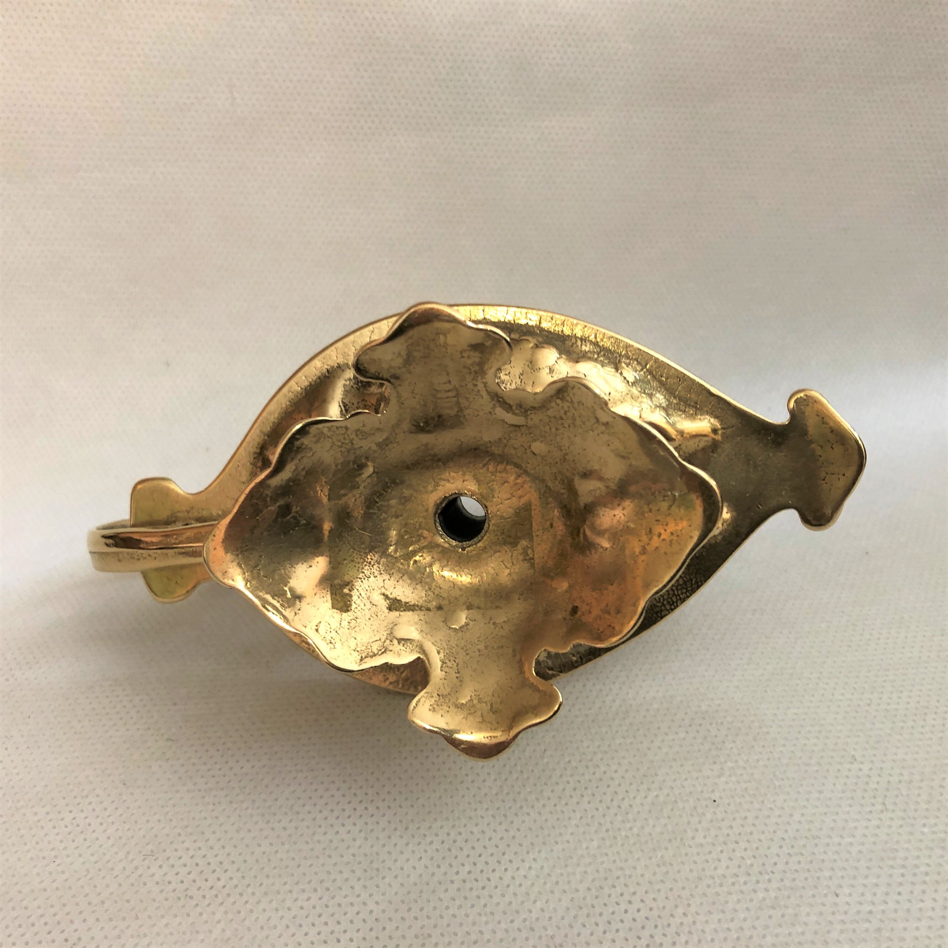 Golden brass candle holder Napoleon III style