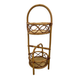 Vintage bamboo rattan server, 1950s