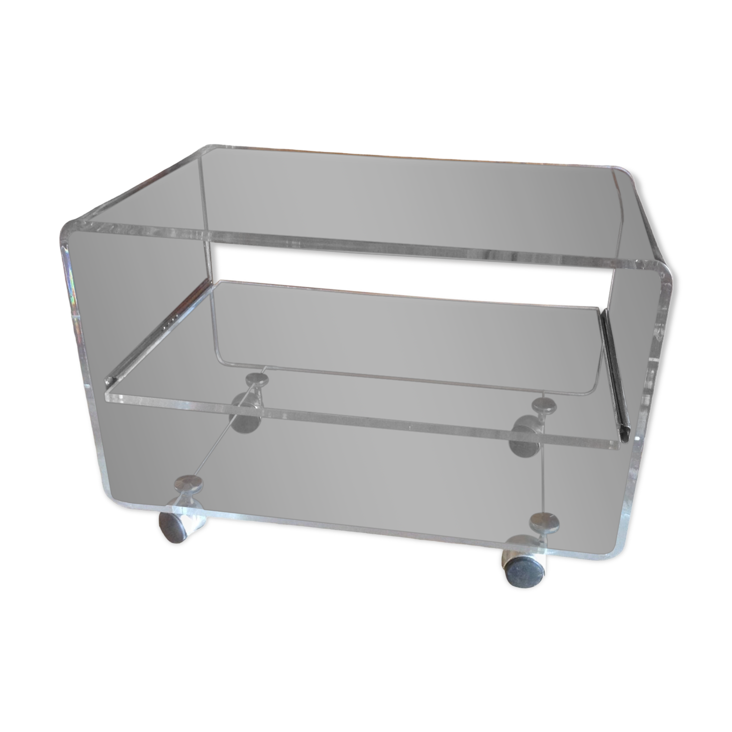 Vintage plexiglass coffee table David Lange 1970s