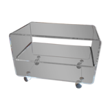 Vintage plexiglass coffee table David Lange 1970s