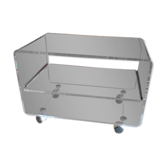 Vintage plexiglass coffee table David Lange 1970s