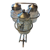 Salt and pepper shaker set and sugar bowl