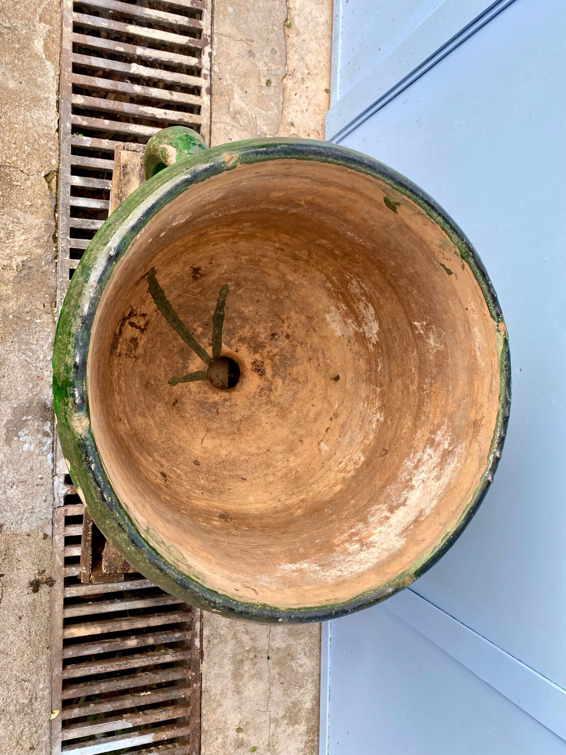 Varnished terracotta jar