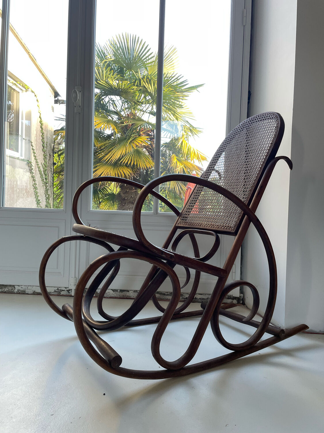 Vintage bentwood rocking chair and canning