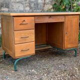 1950s schoolmaster's desk in solid oak