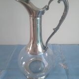 Decanter in pewter and crystal