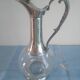 Decanter in pewter and crystal