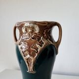 Art Nouveau style slip vase signed Gustave de Bruyn - 1920s
