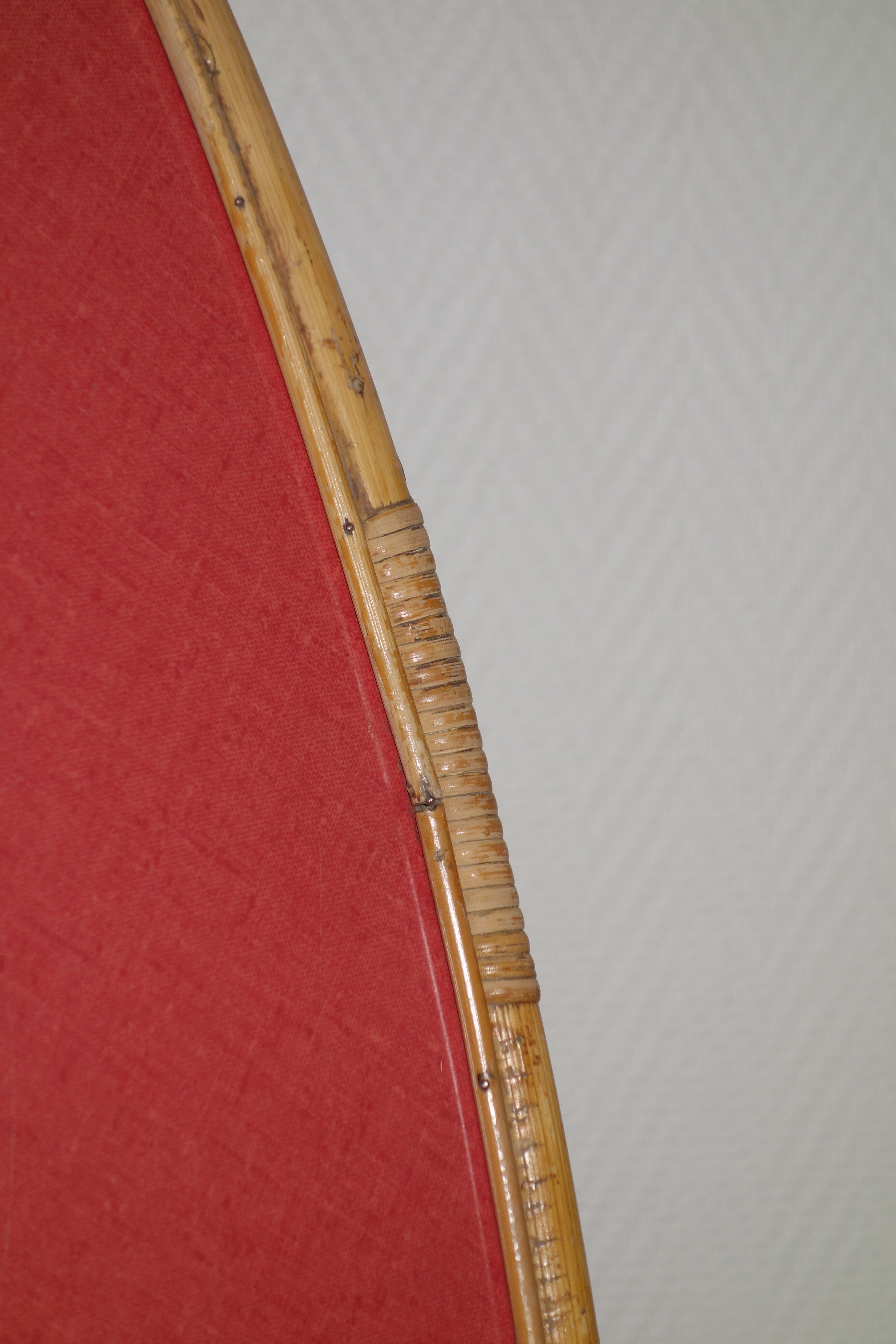 Free form rattan coffee table from the 60