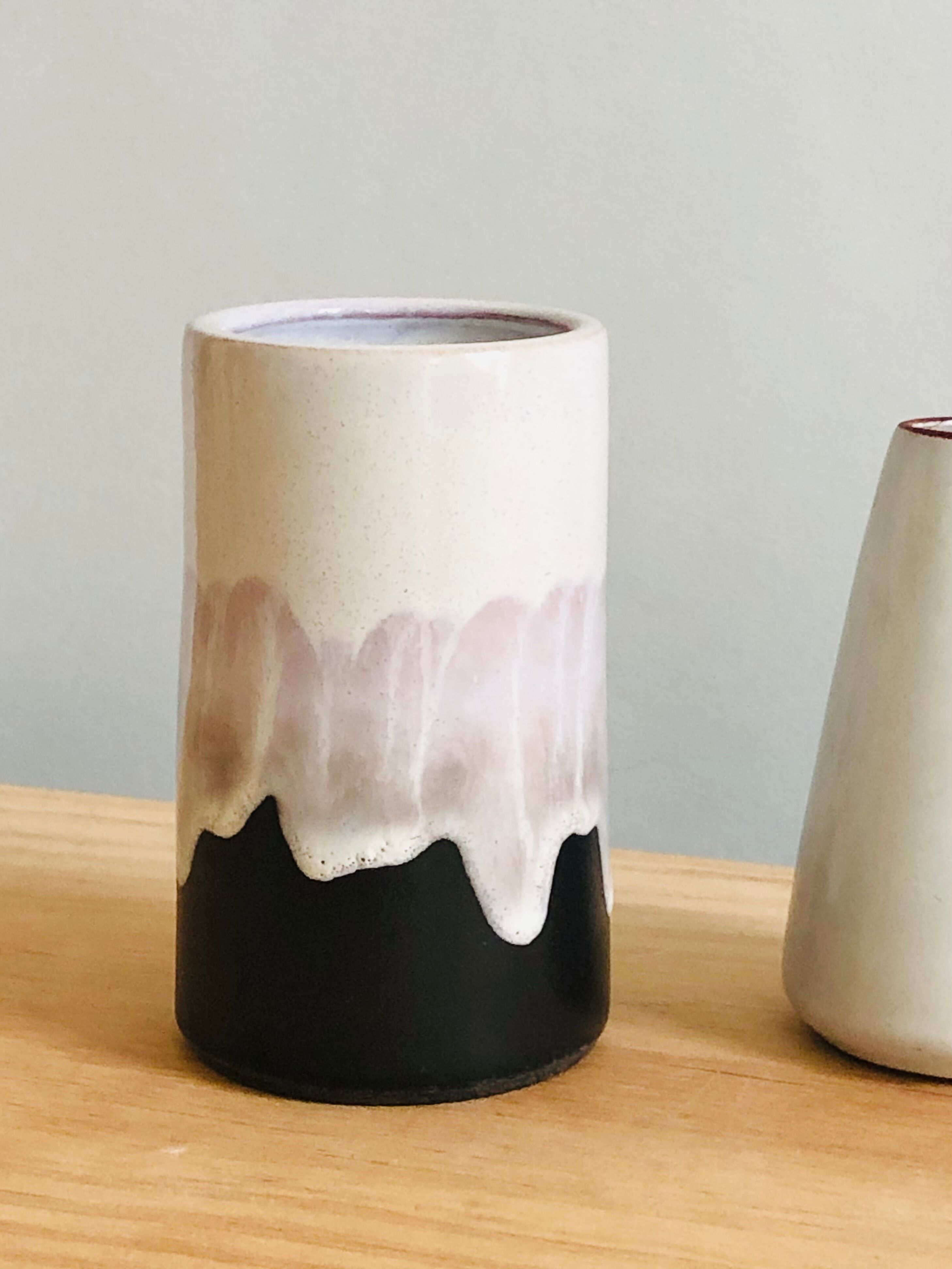 Duo of small ceramic vases