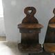 Pair of bedside tables, mountain folk art, circa 1960