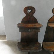 Pair of bedside tables, mountain folk art, circa 1960