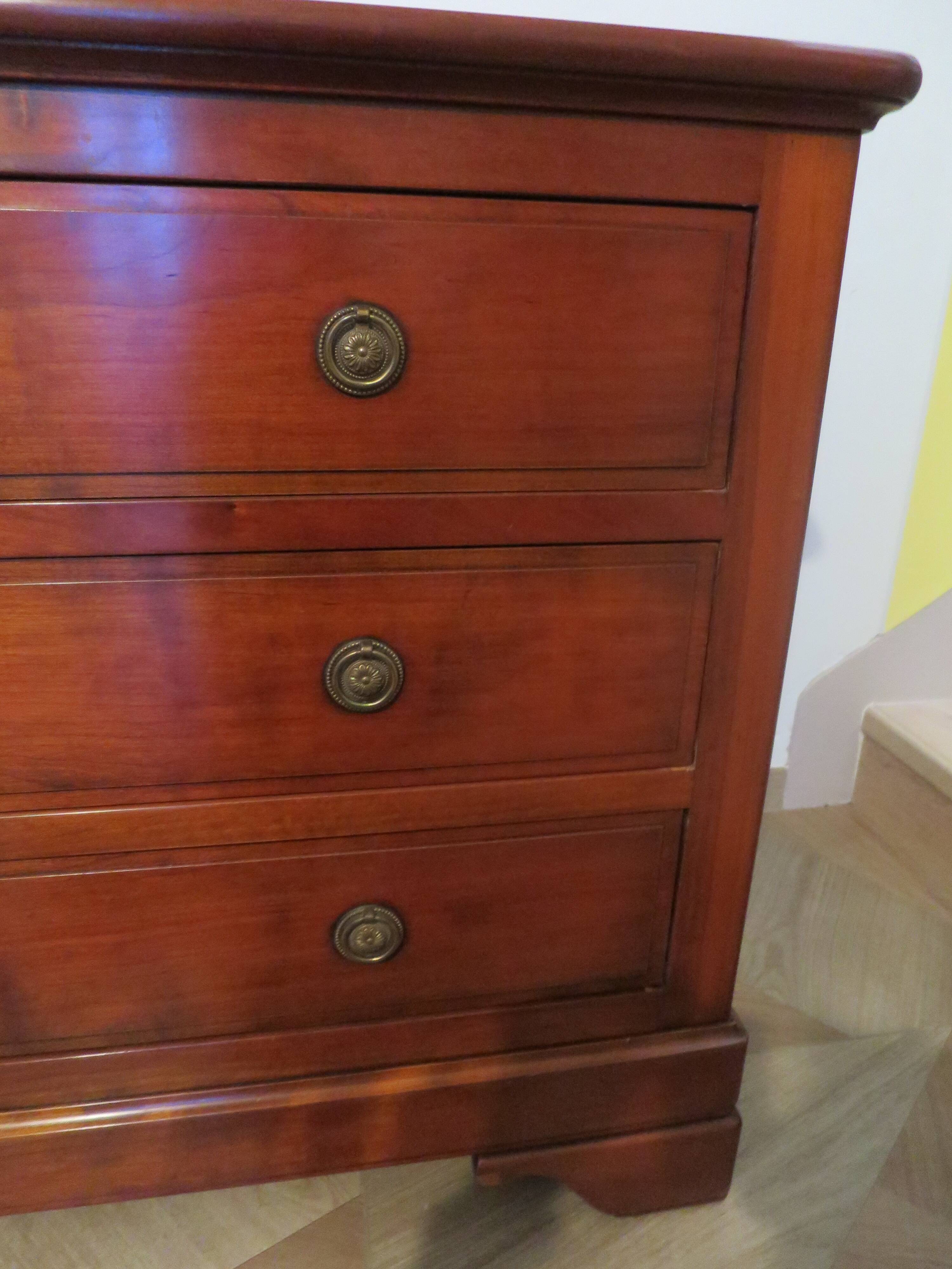 Antique - chest of drawers - 4 drawers - solid wood - cherry