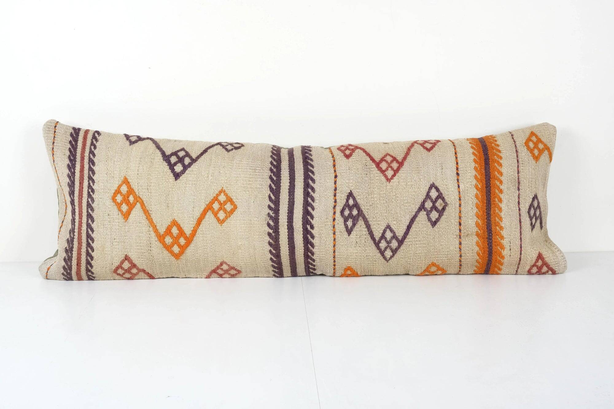 Vintage kilim cushion cover 132x46 cm