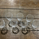 Set of 7 crystal glasses