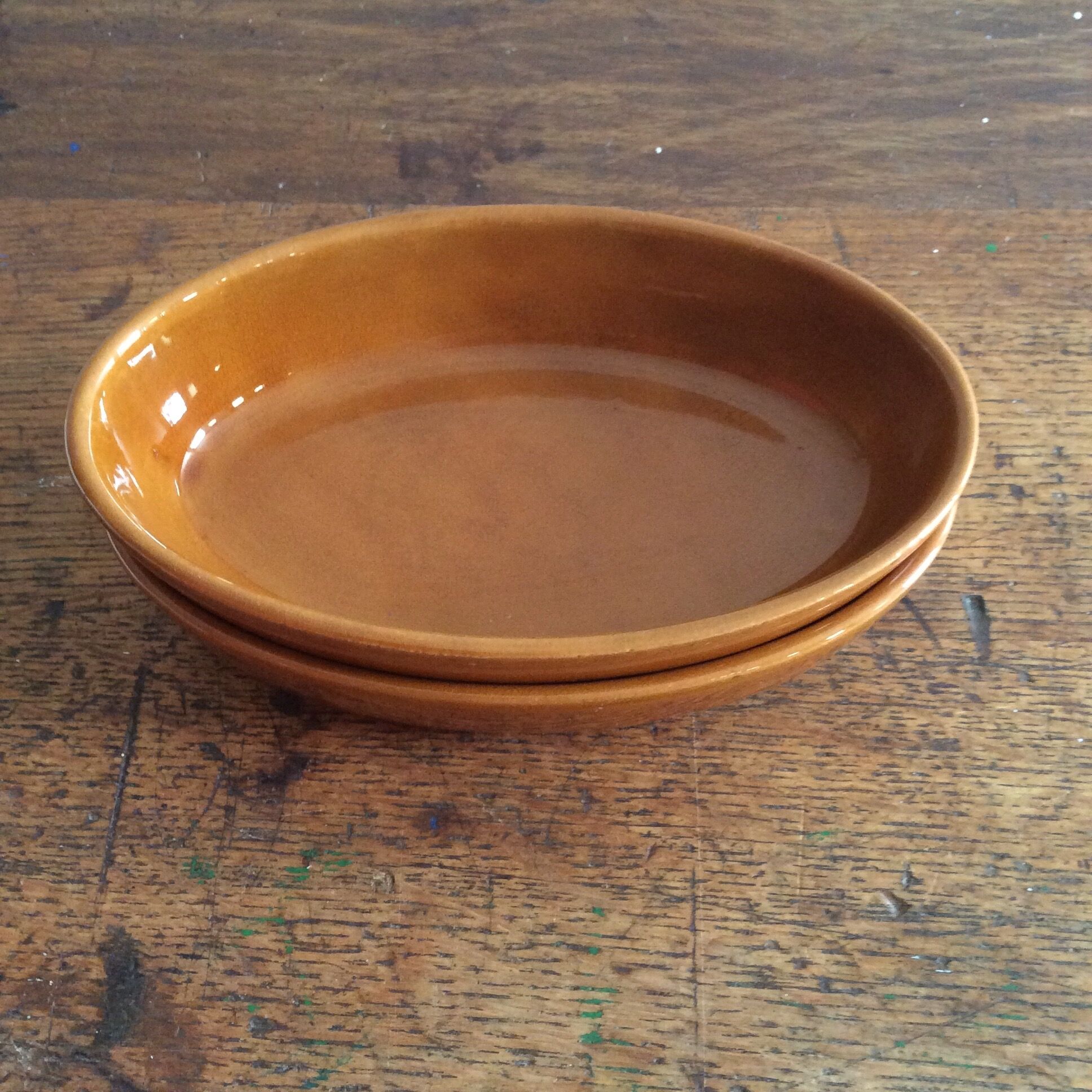 Duo dishes glazed stoneware Digoin