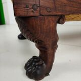 Superbe chaise longue Empire en acajou – vers 1800–1830 – pieds en pattes de lion sculptés