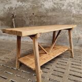 Old work table kitchen island bar table oak