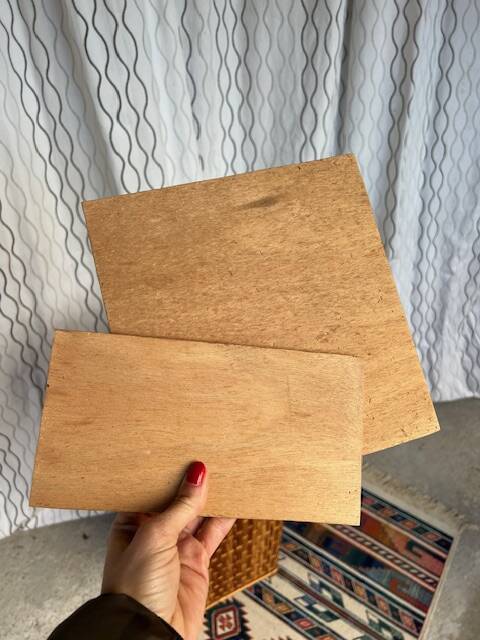 Vintage rattan bread bin