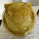 Art Deco molded glass chandelier