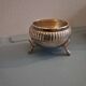 Vintage silver metal tripod salt shaker
