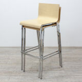 Pedrali brand Kuadra stool in wood and metal