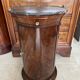 Rare Somno with drawer, Empire period Cuban mahogany and superb grooved marble.