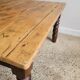 Wooden coffee table with turned legs