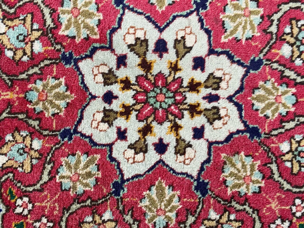 Large handmade Persian vintage Tabriz rug 300x395 cm