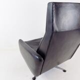 Leather armchair 60s black