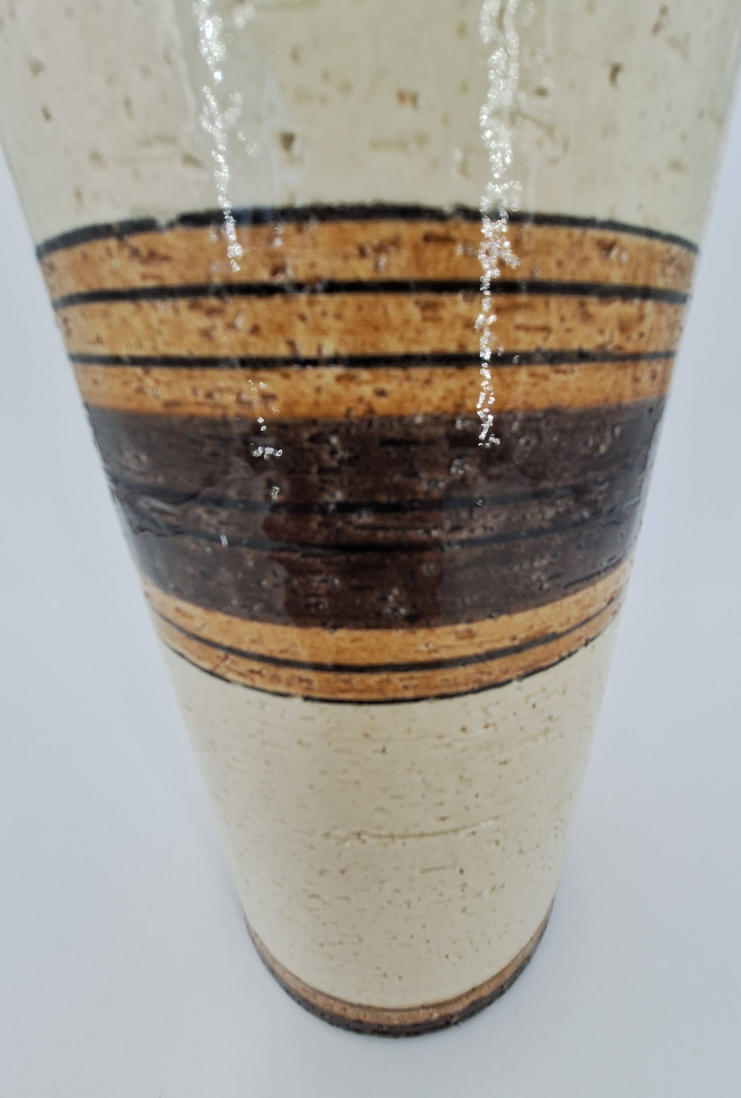 Ceramic scroll vase by Aldo Londi for Bitossi, Sahara model, Italy mid century