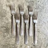 6 fourchettes en métal argenté