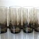 Set of 8 vintage shaded brown glasses