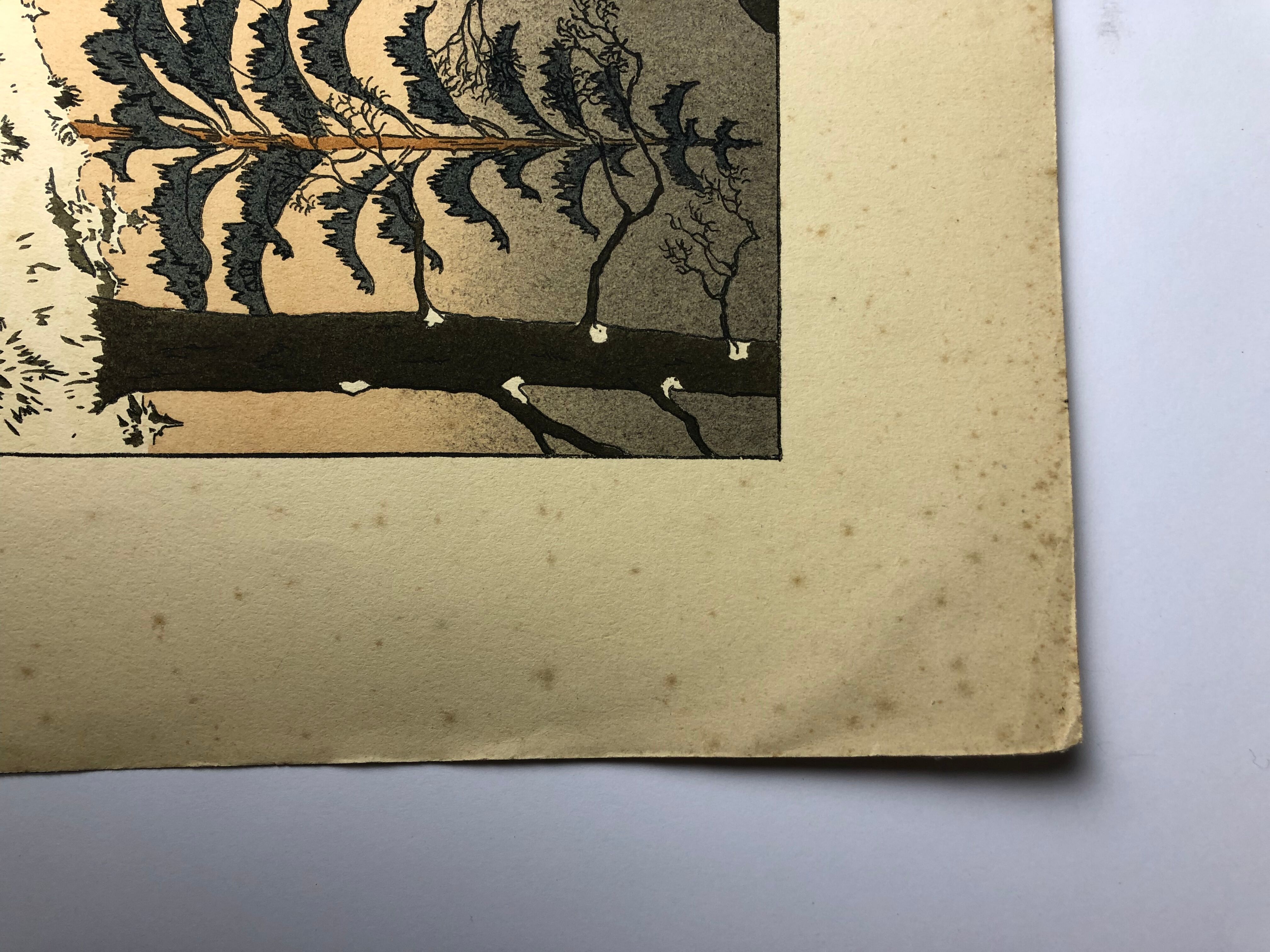 Harry Eliott Engraving Diligence under the snow