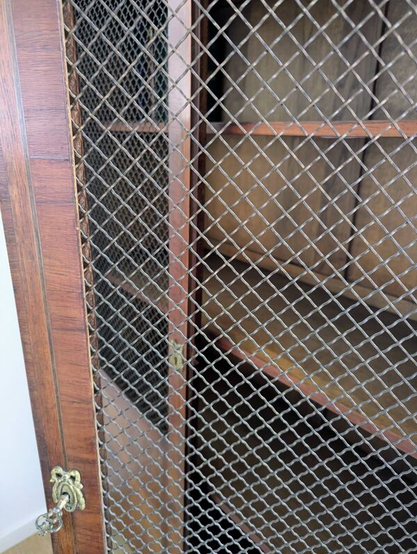 Bibliothèque en marqueterie  Style Transition Louis XV / Louis XVI