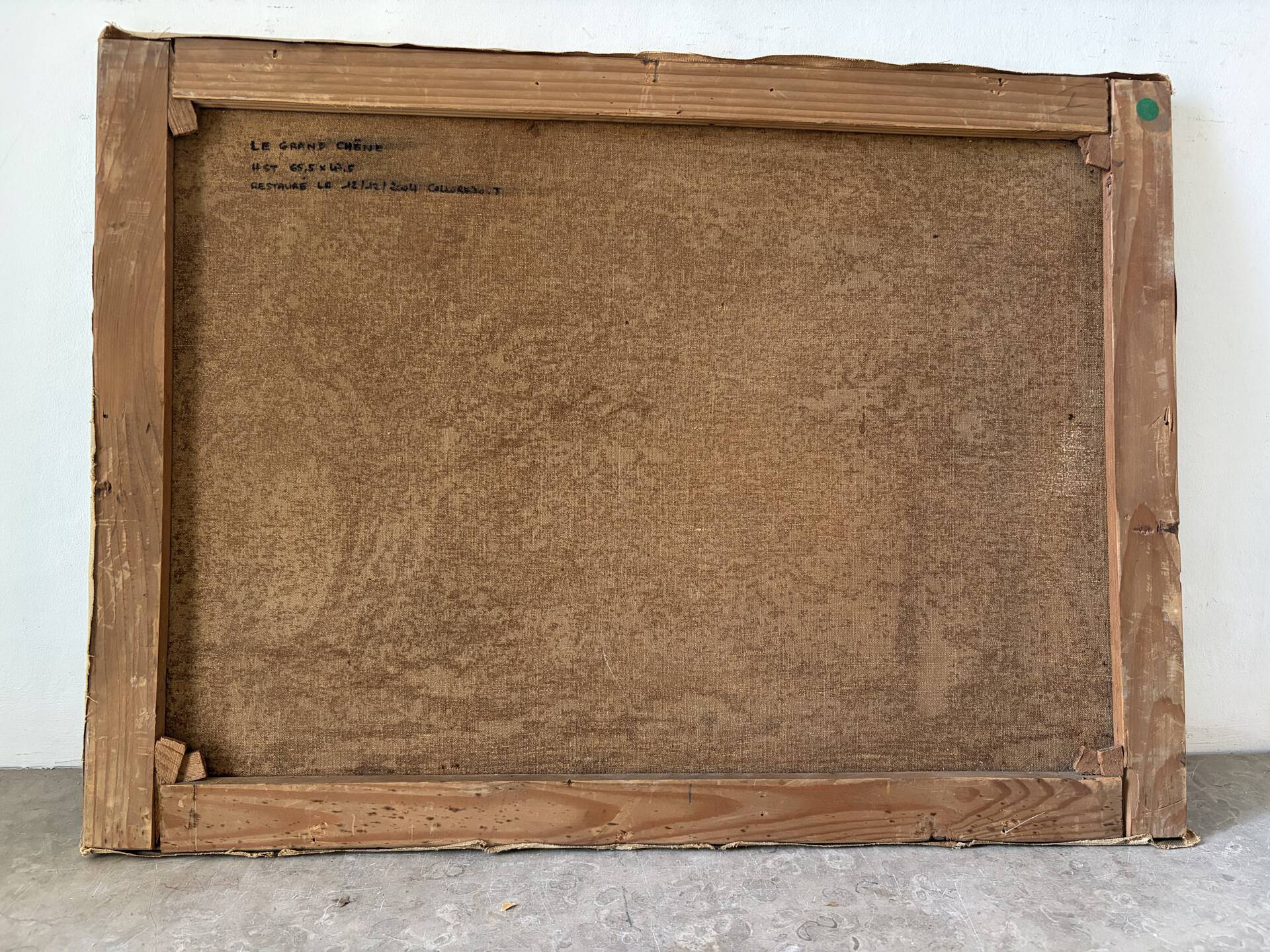 Le grand chêne, huile sur toile signé