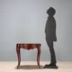 Antique Louis-Philippe coffee table in mahogany, France, 19th century.