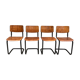 Lot de 4 chaises vintage Arhend Cantilever