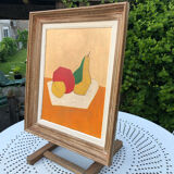 Abstract painting on panel