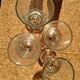 II. 4 verres XIXe siècle (absinthe) de hauteurs  différentes