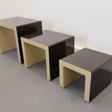 Pull out tables by Ch. Koban, DOM, Germany, 1970s