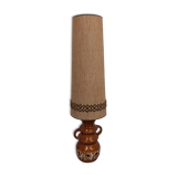 70s floor lamp with open ceramic foot and period lampshade