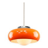 Large Space Age Model Best Pendant from Guzzini in Orange, 1970s