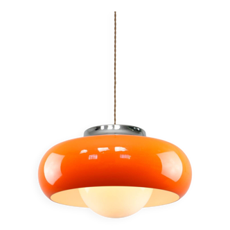 Large Space Age Model Best Pendant from Guzzini in Orange, 1970s
