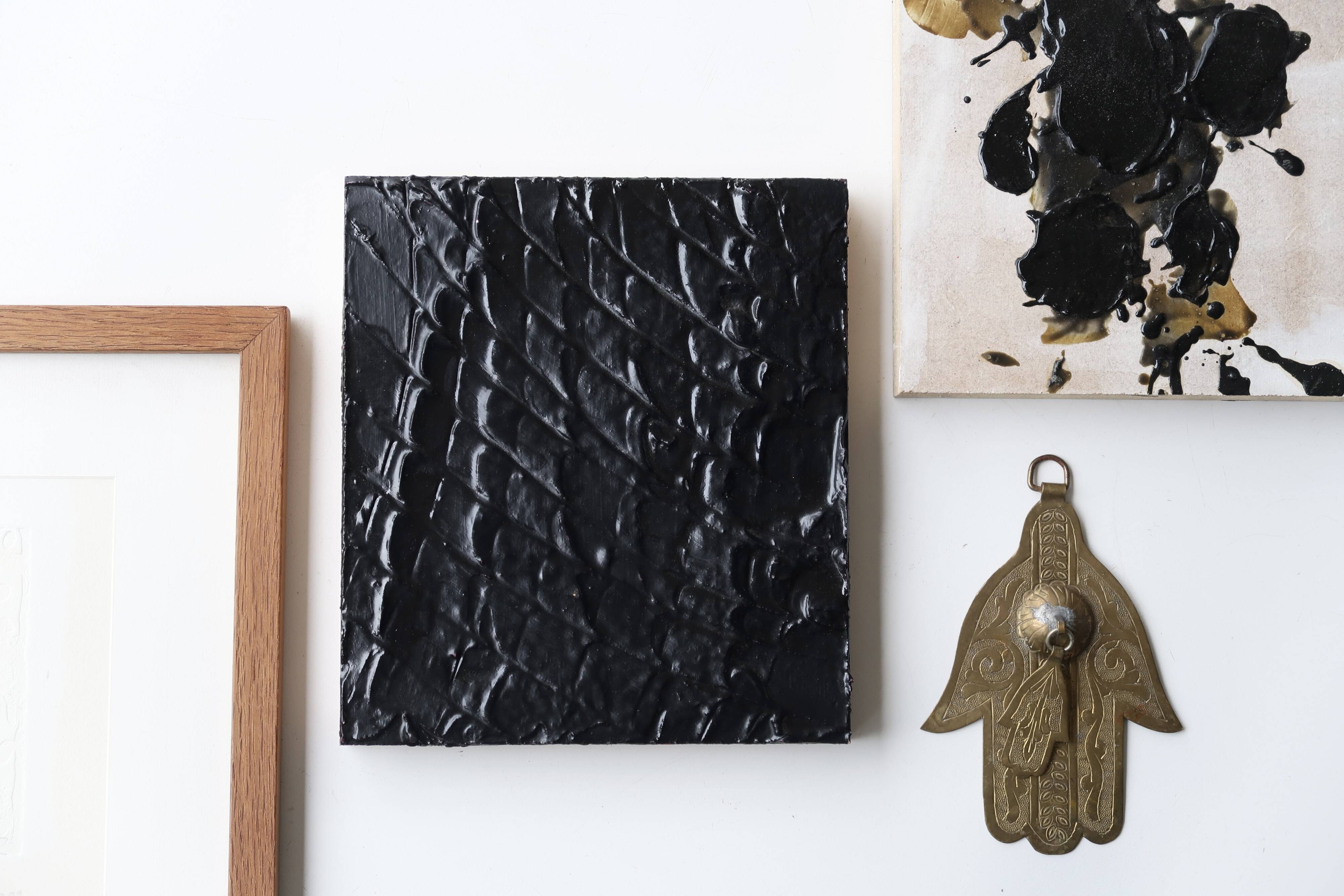 Painting, textured black painting by Vincent Dufresne, 2013