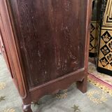 Pair of Louis XV style bonnetière in solid oak 19th century