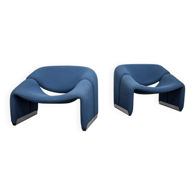 Paire de chaises F598 Groovy par Pierre Paulin pour Artifort, Pays-Bas, années 1970.