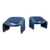 Paire de chaises F598 Groovy par Pierre Paulin pour Artifort, Pays-Bas, années 1970.