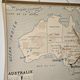 Old school map of geography of Australia and Asia double-sided