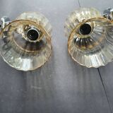 Pair of vintage chrome wall sconces